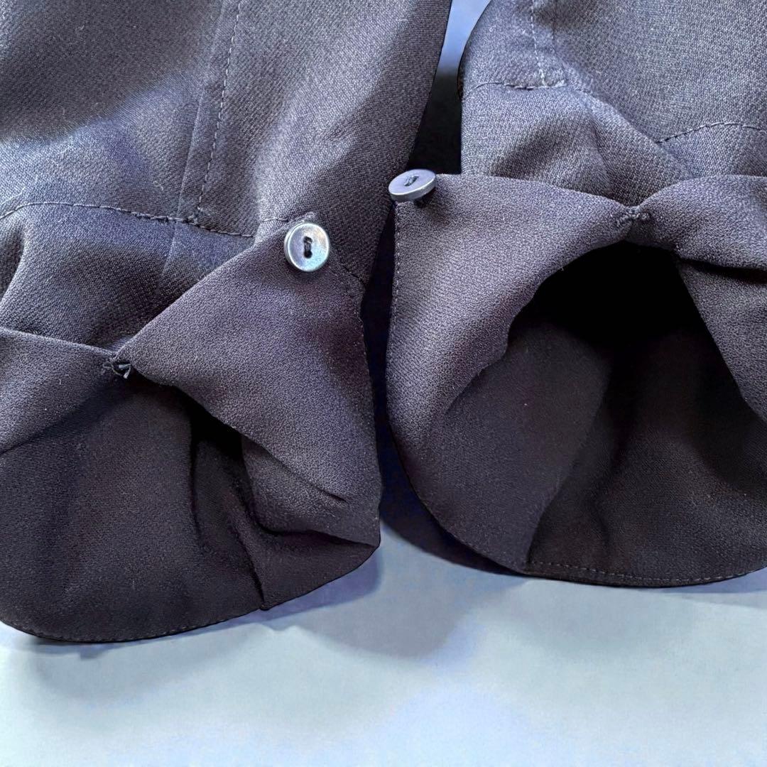 ESTNATION/エストネーション ダブルクロスVネックワンピース　紺　長袖