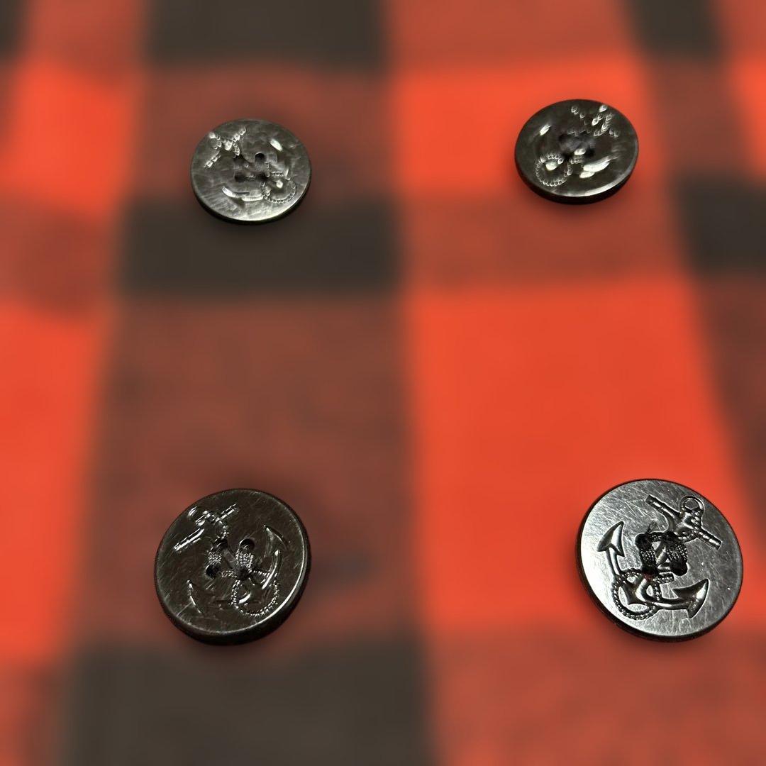 美品 USA製 schottショット 740N Pコート チェック柄 赤黒 38