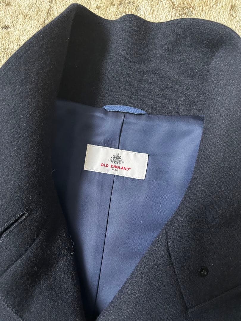 OLD ENGLAND Parisネイビー ウールコート