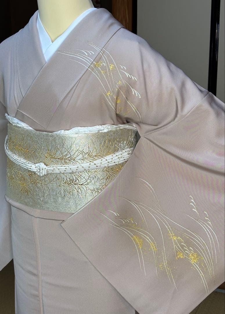 フォーマル4点フルセット 正絹訪問着　袋帯　帯締め帯揚げ