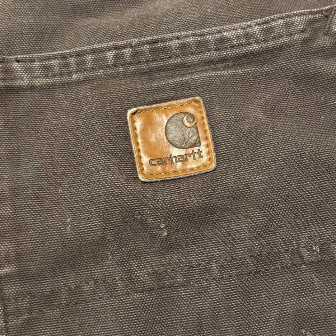 【カーハート】ペインターパンツ　ワークパンツ　茶色　40×30 極太　人気　j