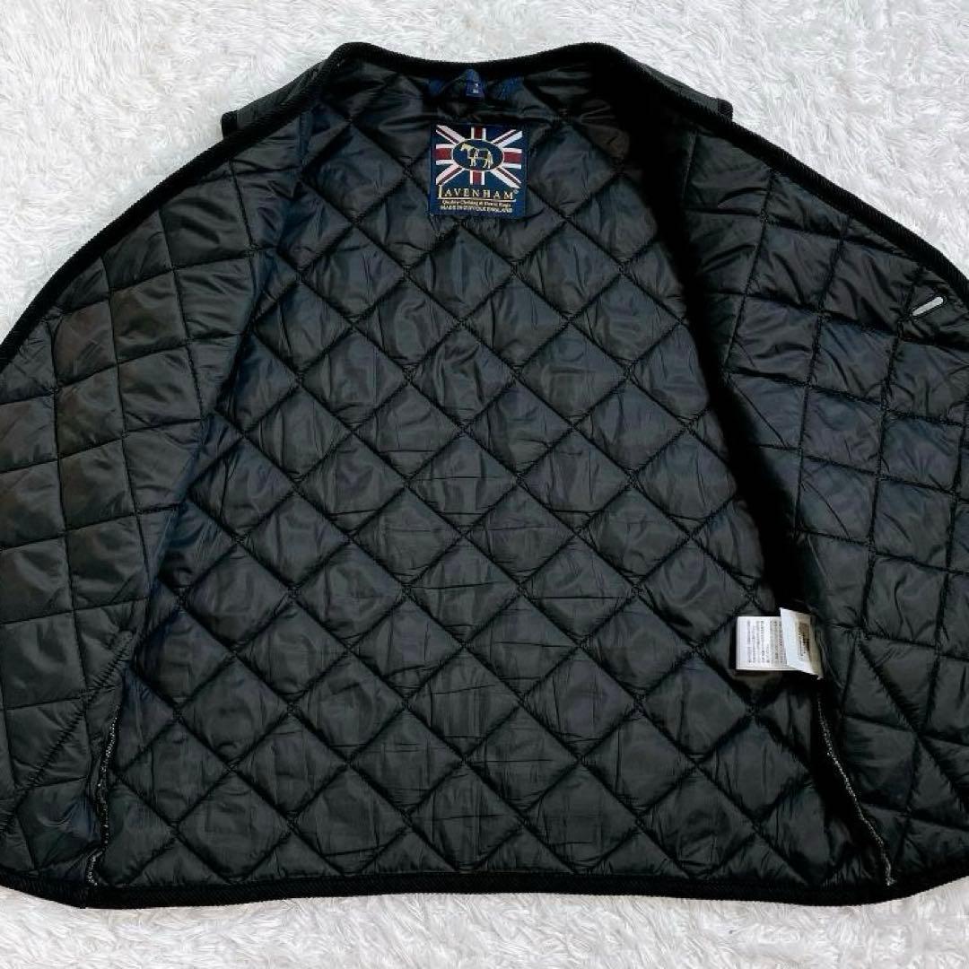 【美品】 ラベンハム キルティングベスト S 黒 36 イギリス製 希少モデル