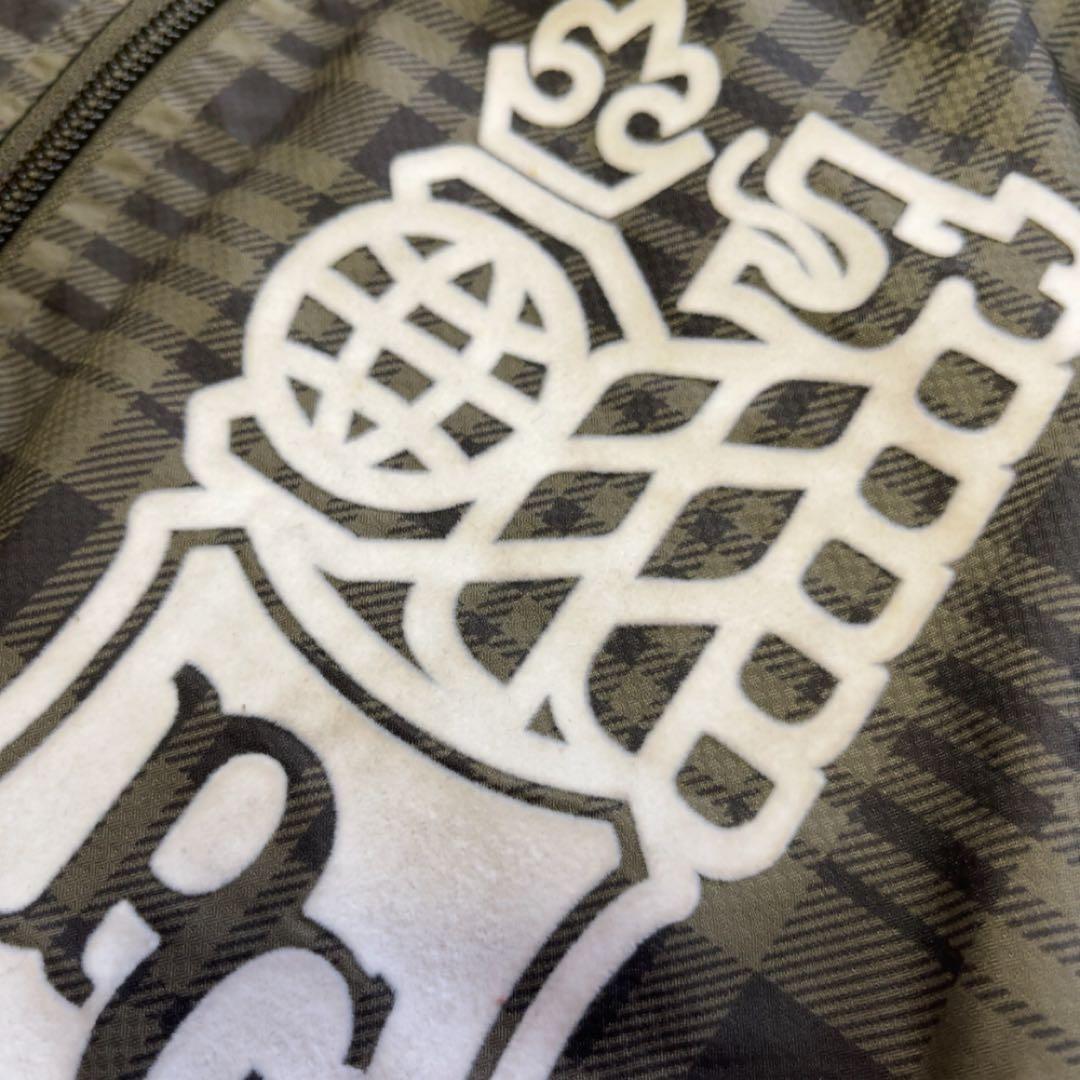 美品　パーリーゲイツ　蓄熱裏地　ナイロン　スニード　ジャケット　カーキ　チェック