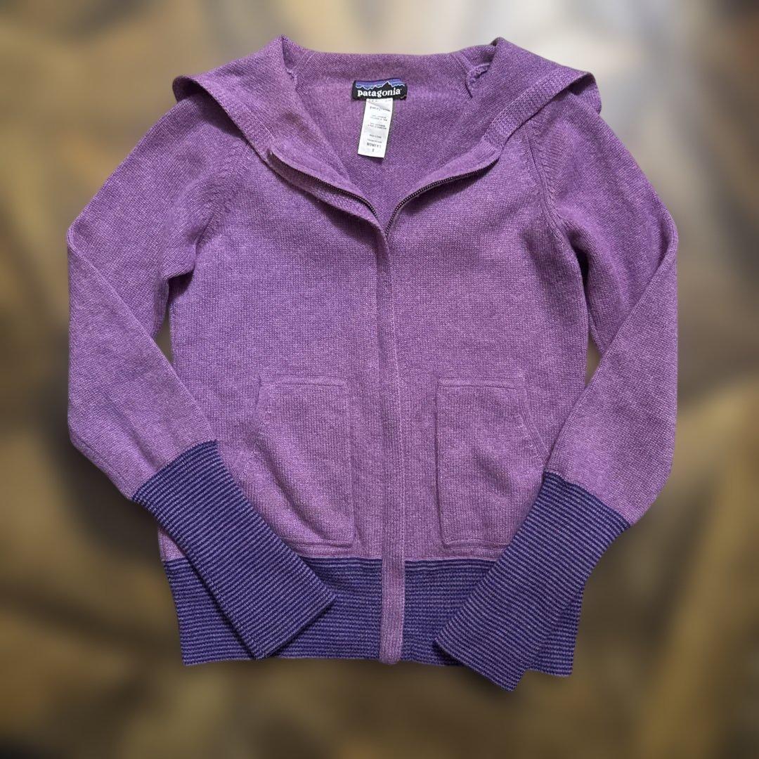パタゴニア　カシミヤ　100% ニットパーカー　パープル　S