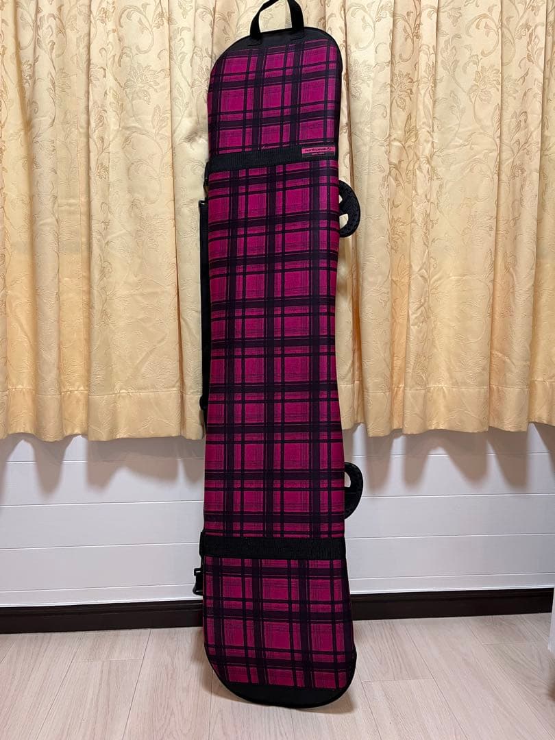 RIDEスノーボード板　BURTONバインディング・持ち運びカバー付き