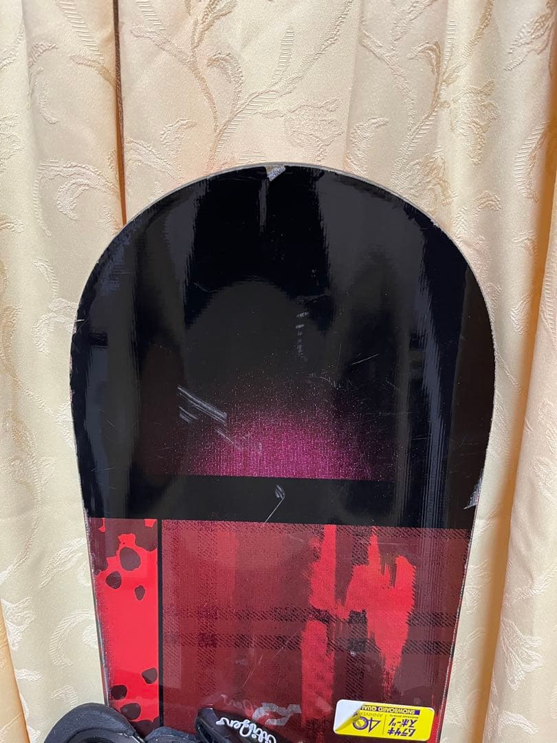 RIDEスノーボード板　BURTONバインディング・持ち運びカバー付き