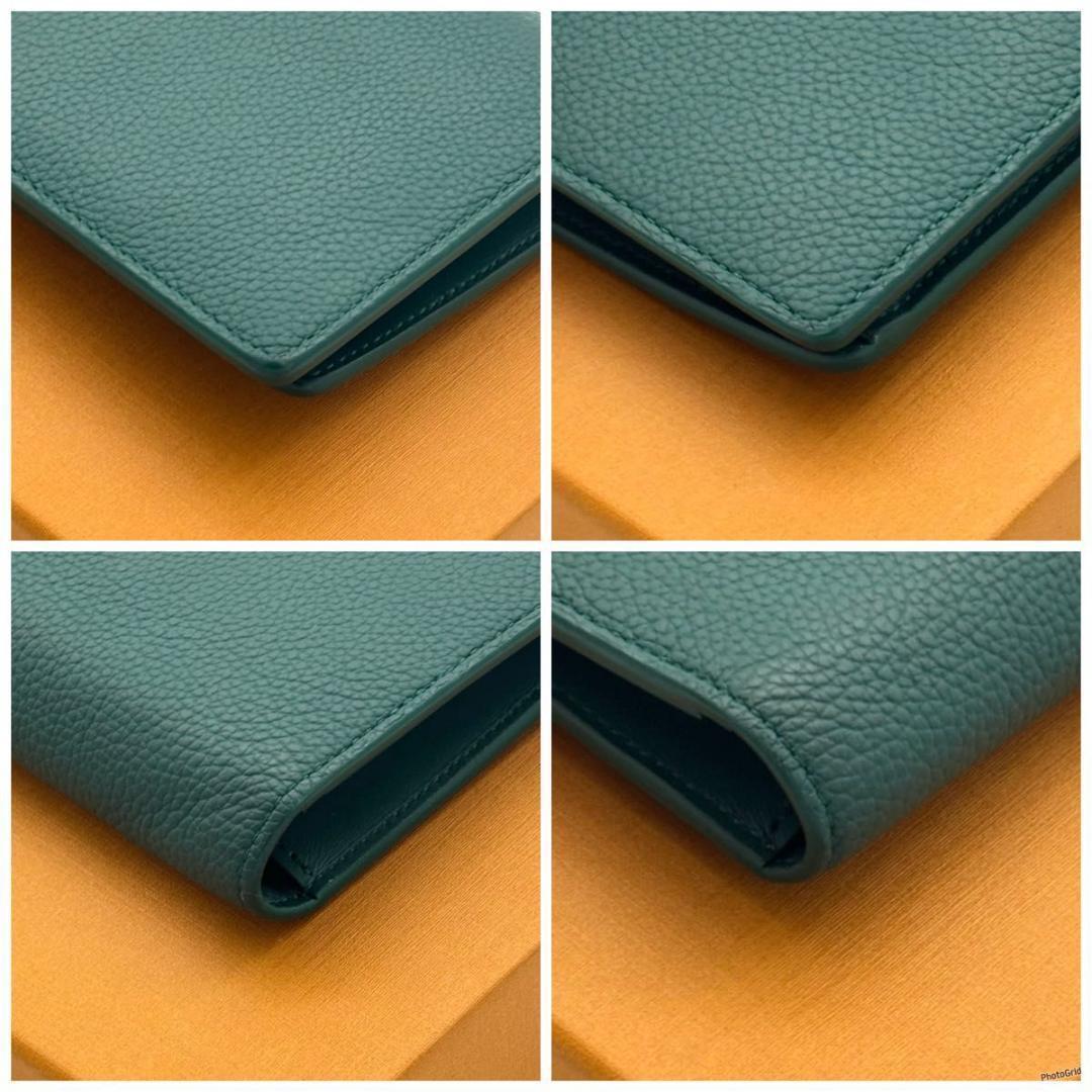 【現行 未使用に近い】ルイヴィトン アエログラム ポルトフォイユブラザ グリーン