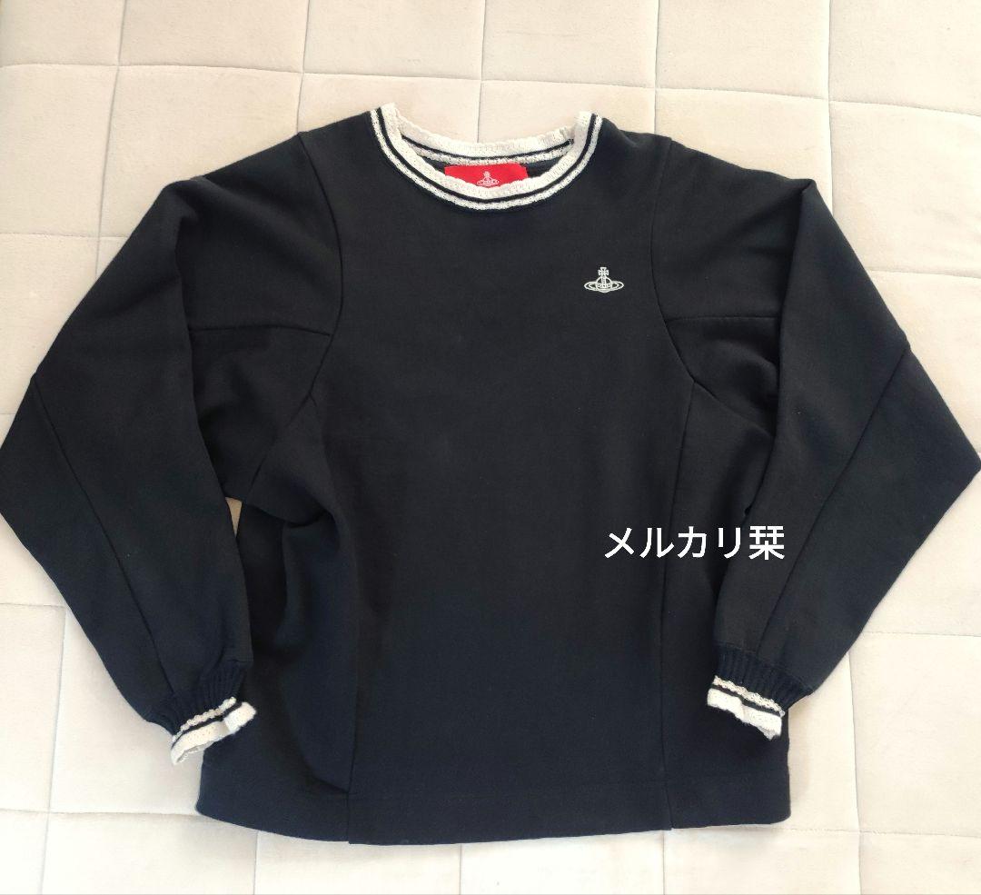 ヴィヴィアンウエストウッド オーブ刺繍リブトレーナートップス