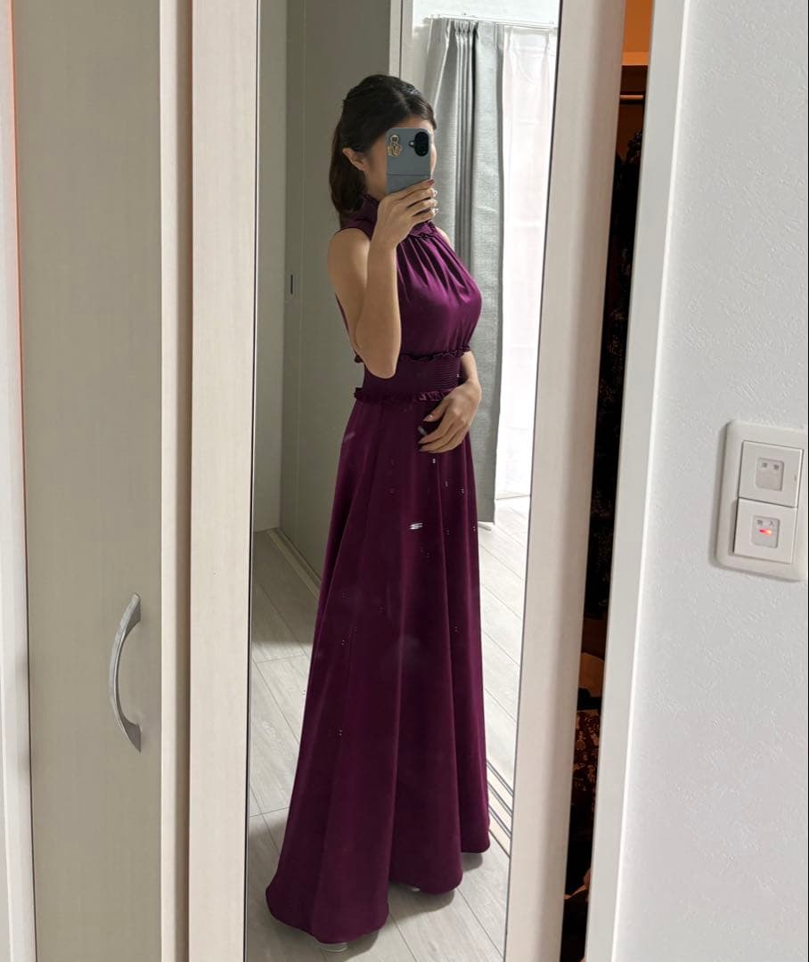 GINZA COUTURE パープル マキシドレス