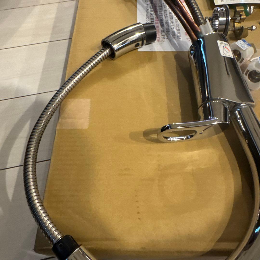 リクシル混合水洗クローム仕上げ キッチン水栓 SF-HM451SYX