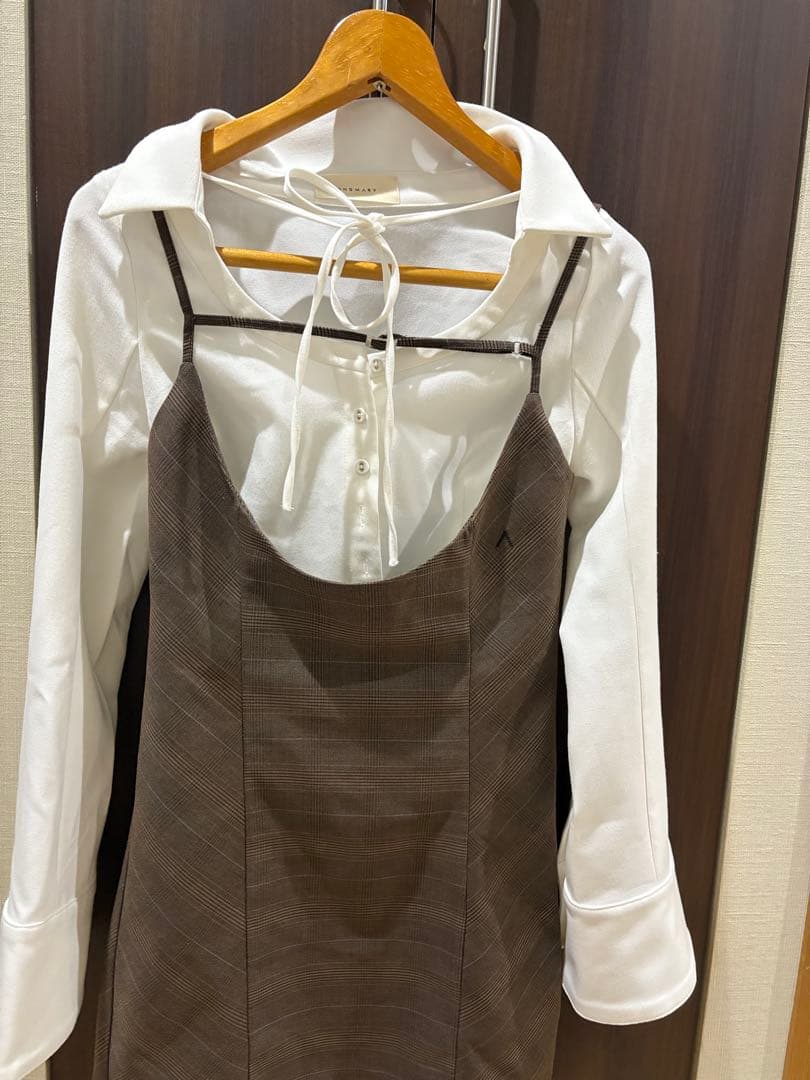 ワンピース andmary Betty layered check dress