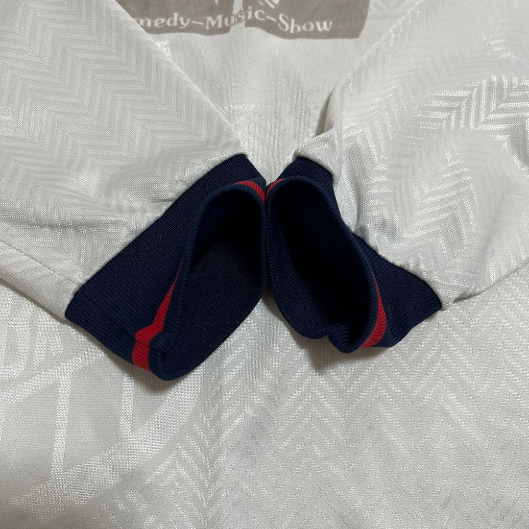 90s UMBRO ゲームシャツ 長袖　襟付き 透かし　イングランド　XL