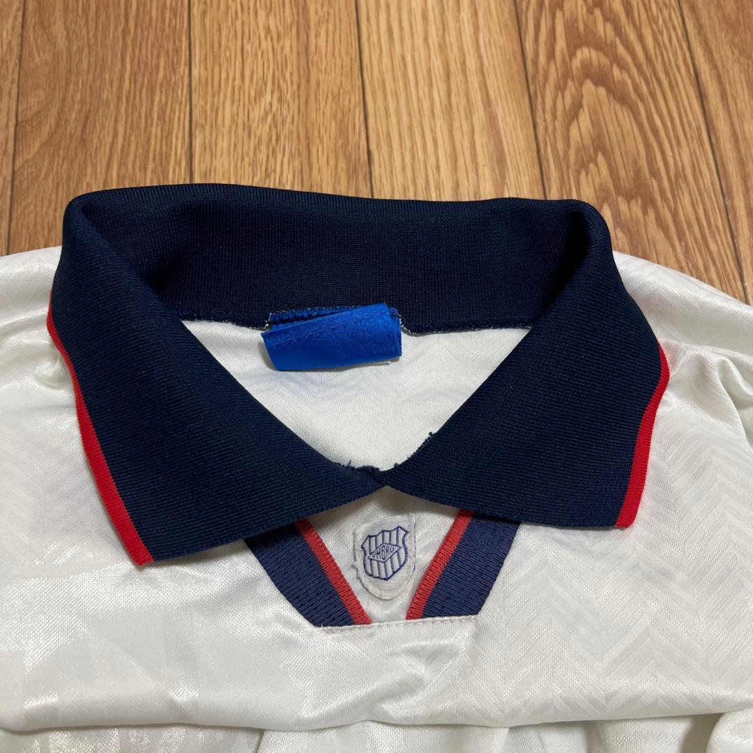 90s UMBRO ゲームシャツ 長袖　襟付き 透かし　イングランド　XL