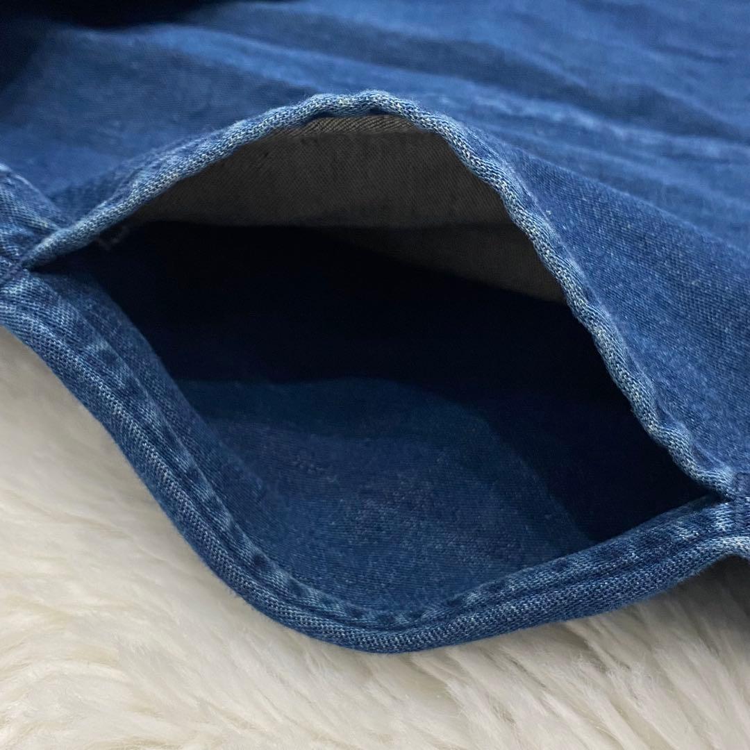 【ハニハニ様】23区 デニム 長袖 ワンピース バンドカラー 40 ソフトデニム