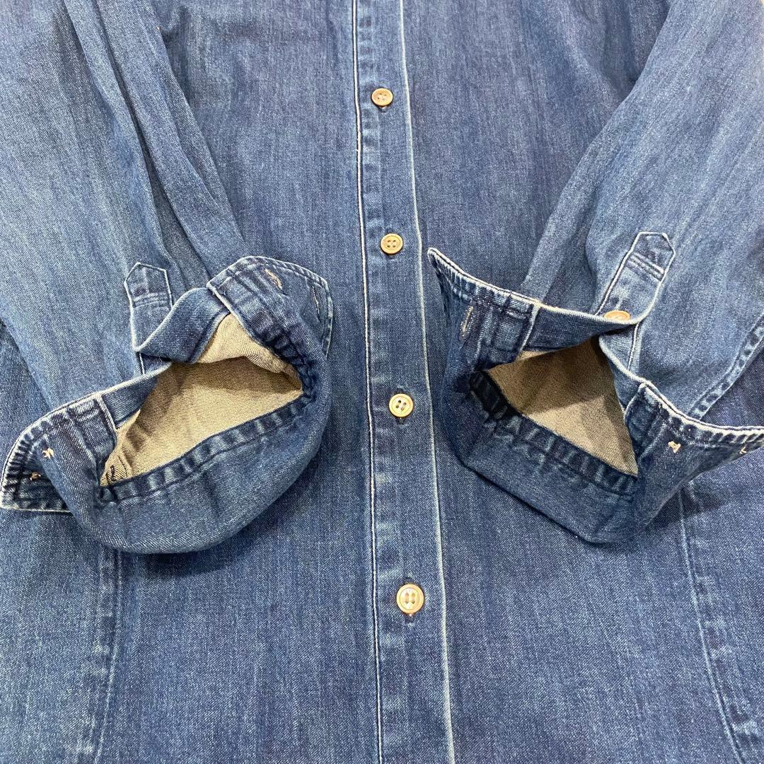 【ハニハニ様】23区 デニム 長袖 ワンピース バンドカラー 40 ソフトデニム