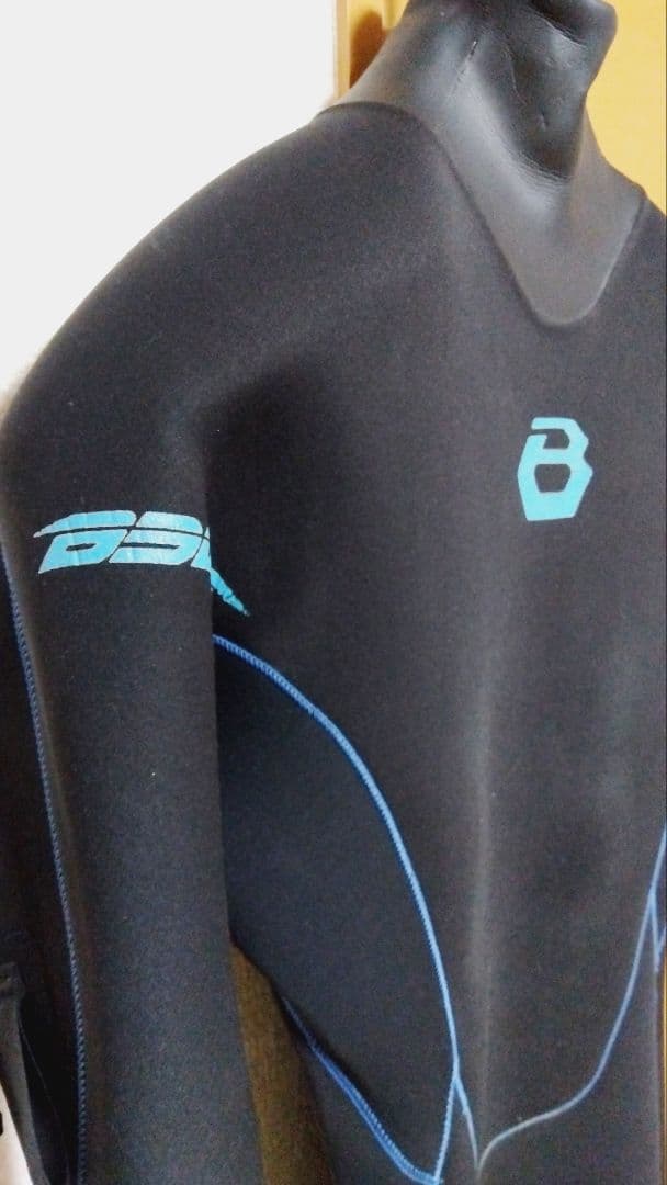 Bewetドライスーツ背面ジッパー メンズ ML相当（中古） 黒/青