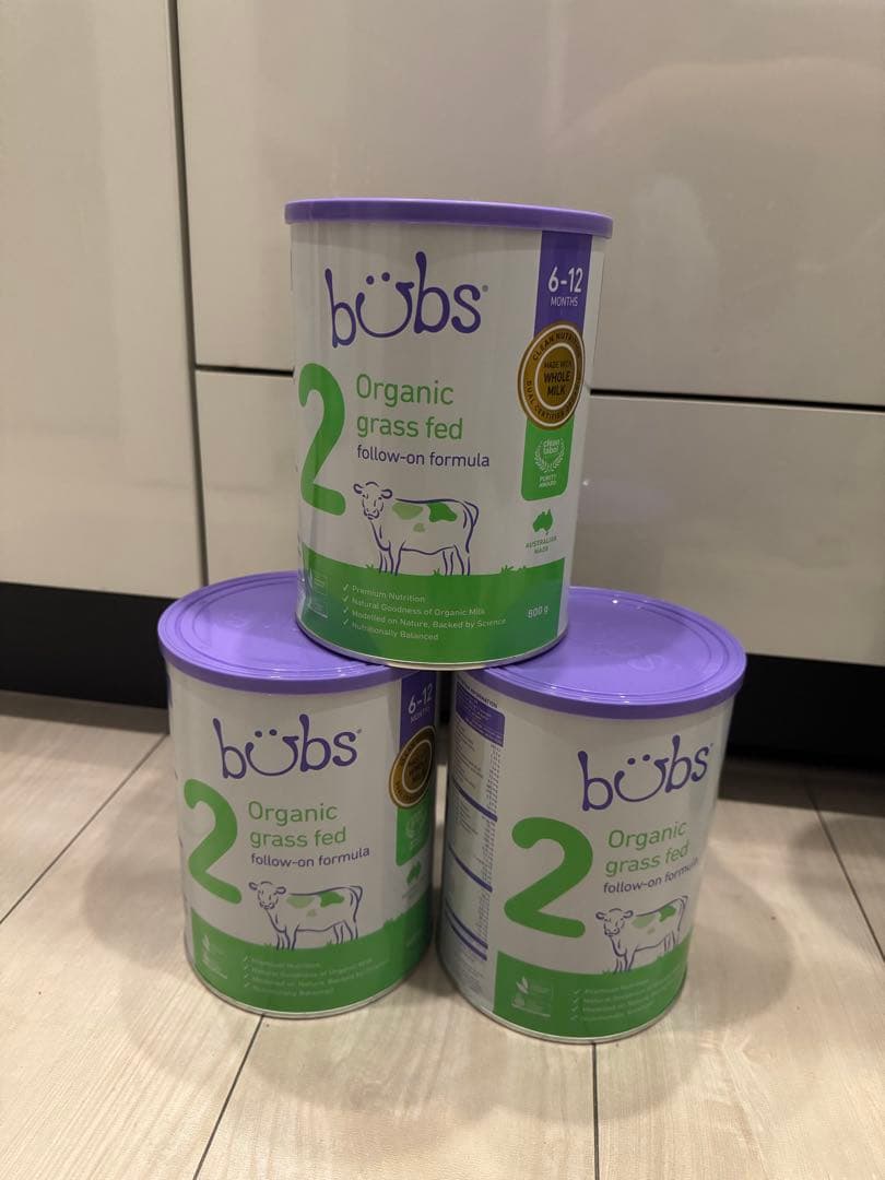 bubs オーガニック粉ミルク 3缶セット 6-12ヶ月