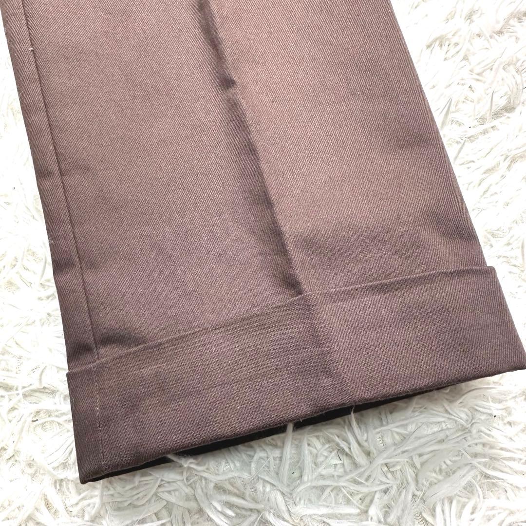 ブリティッシュメイド　オフィサーパンツ　ポーツマス　コットンドリル　ブラウン　L