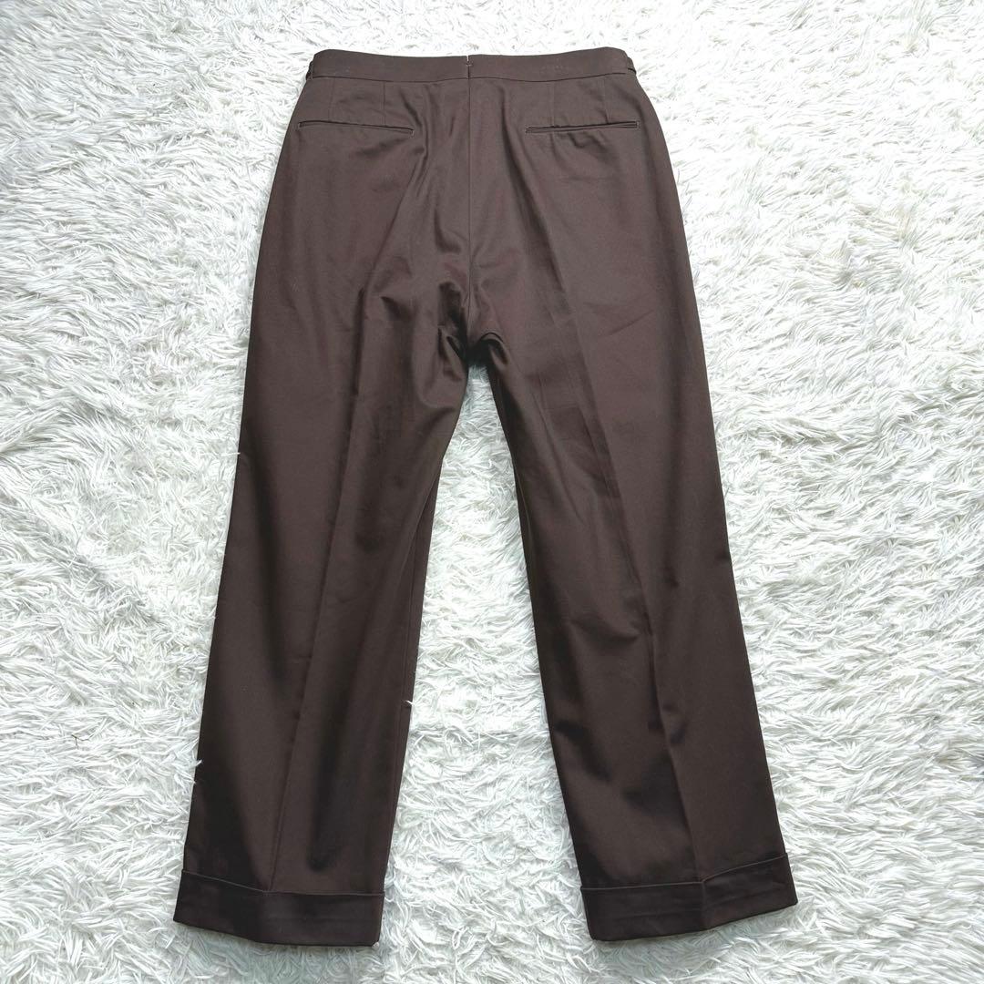 ブリティッシュメイド　オフィサーパンツ　ポーツマス　コットンドリル　ブラウン　L