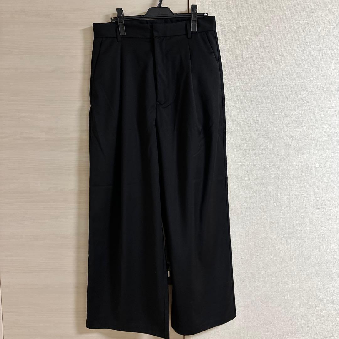 Camphor wood 1タックワイドバギースラックス