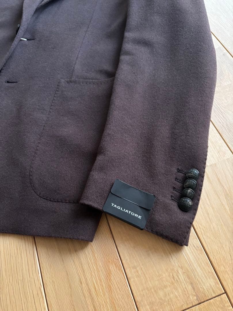 ※サカマユ　未使用 タリアトーレ カシミヤ混ジャケット　ブラウン48