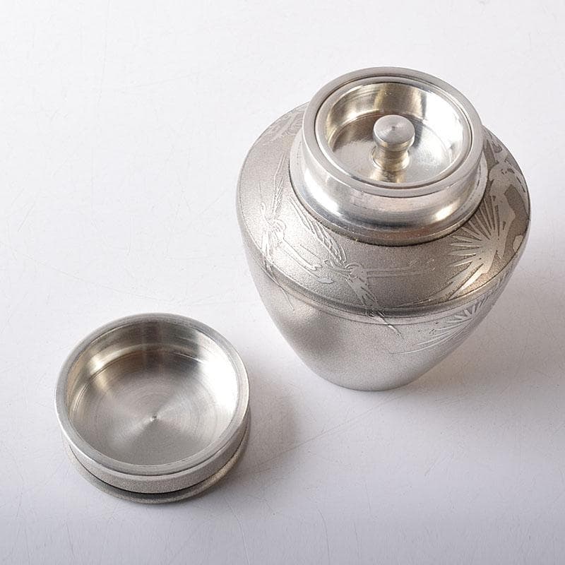 TM 　さつま岩切　正錫　松鶴文　茶壷　茶心壷　約350g　C　7729