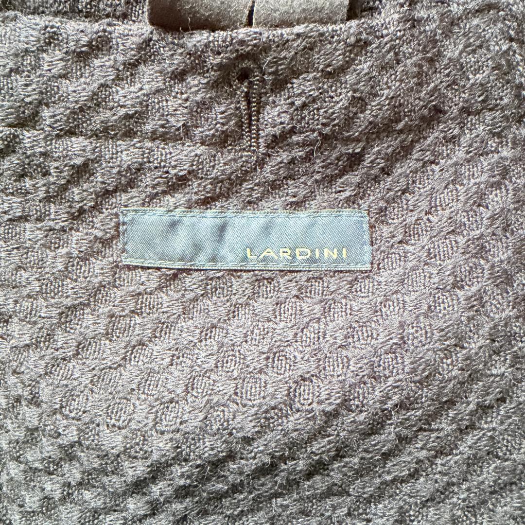 美品✨ラルディーニ　ニットジャケット　ハニカム織　ウール　ブートニエール