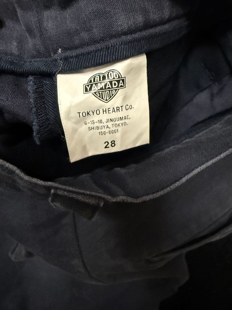 TATOO STUDIO YAMADA ワークパンツ ネイビー 28