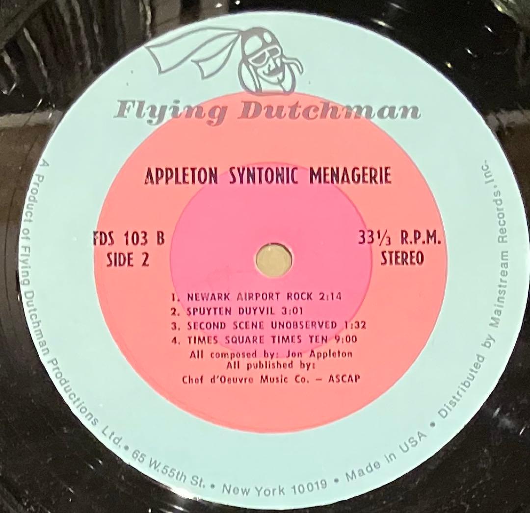 洋楽 Appleton - Appleton Syntonic Menagerie