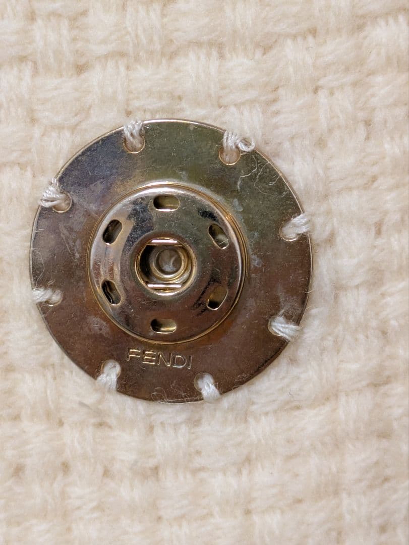 FENDI アイボリーファー襟　ロングコート