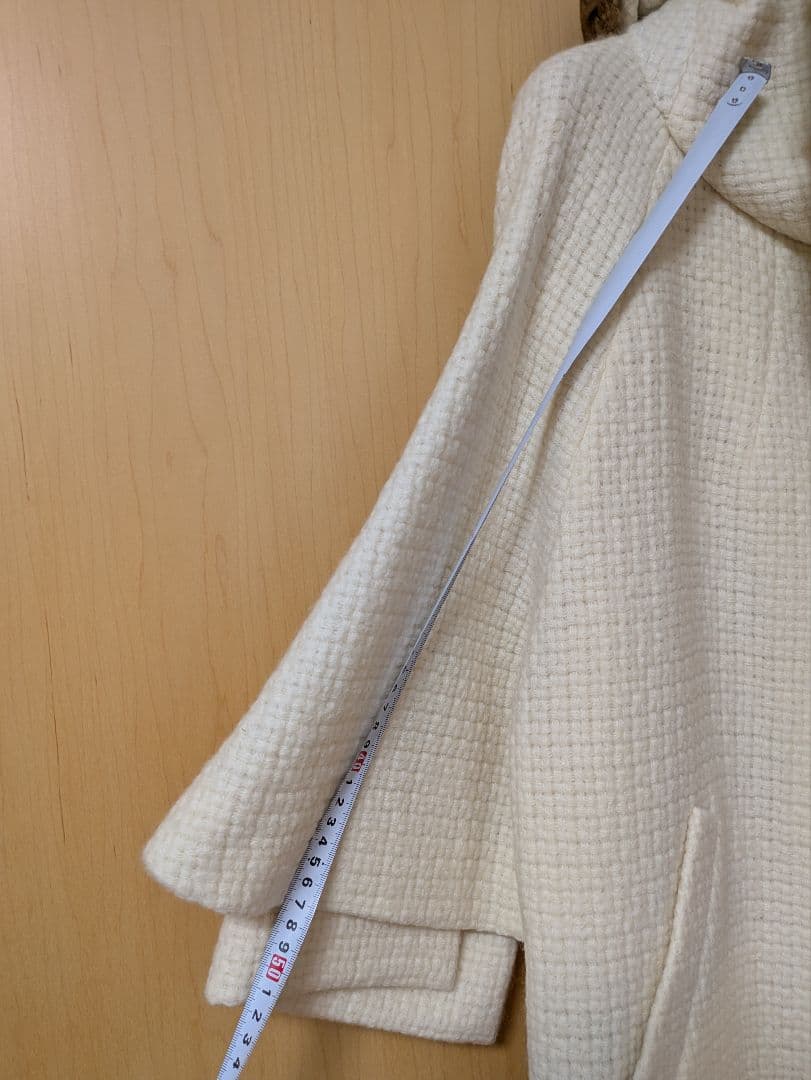 FENDI アイボリーファー襟　ロングコート