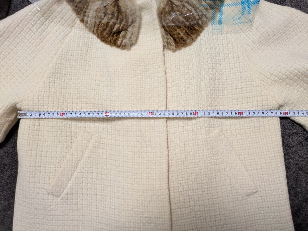 FENDI アイボリーファー襟　ロングコート