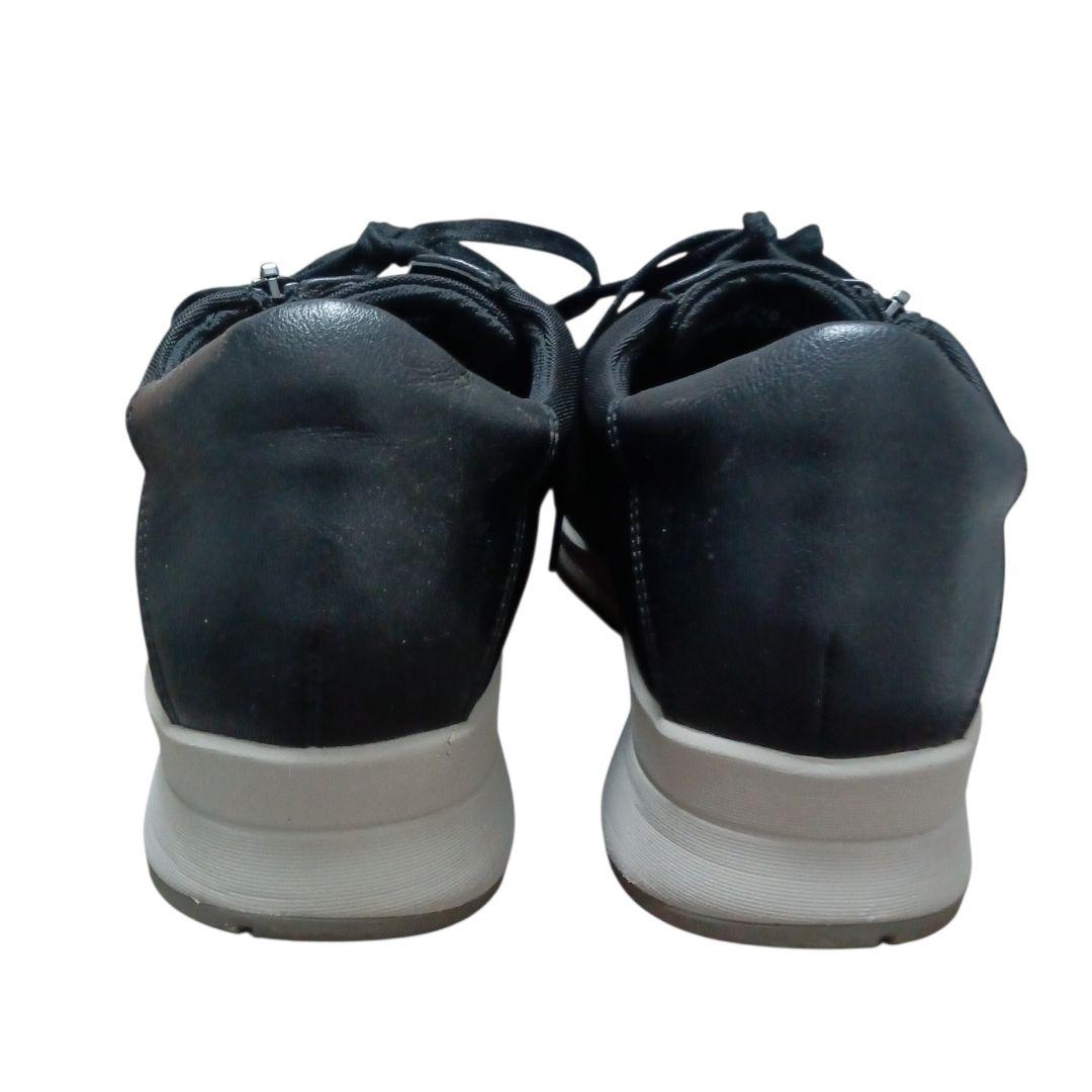 AKAISHI★ウォーキングシューズ★スニーカー★アーチフィッター★黒★24cm