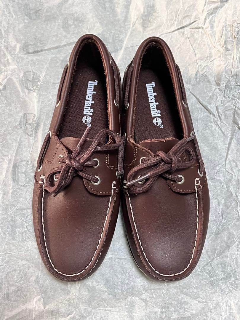 新品　試着のみ Timberland ブラウン デッキシューズ ボートシューズ