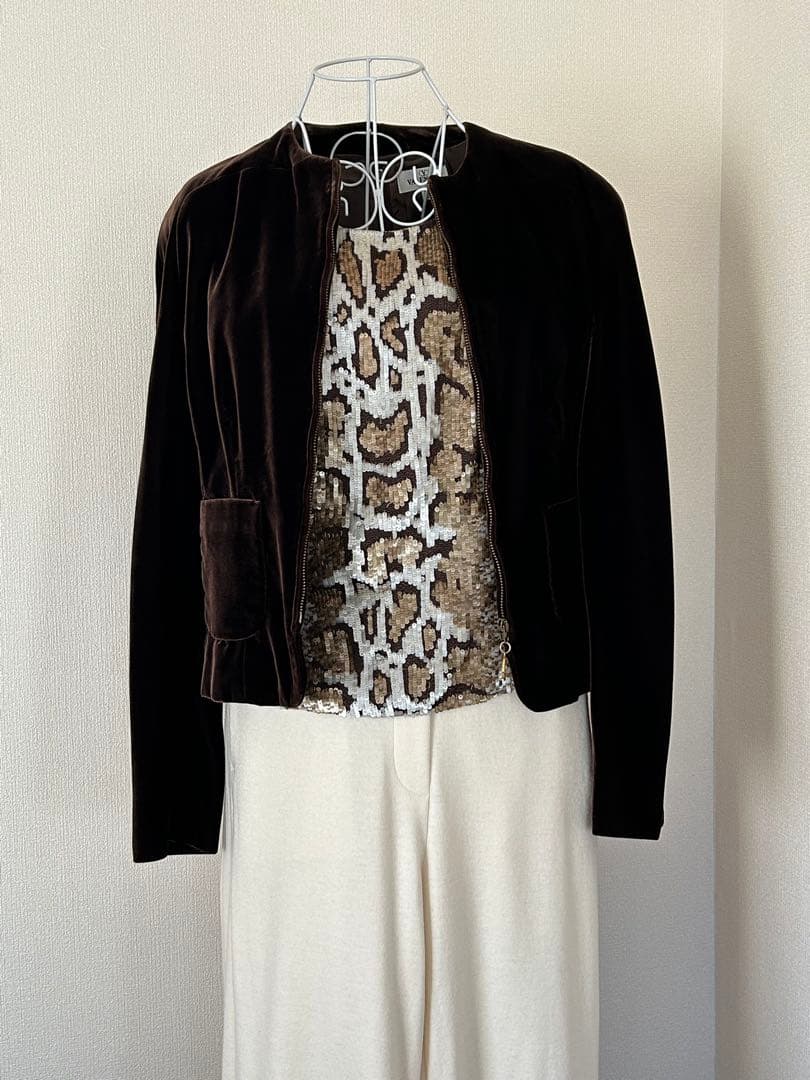 ☆ヴァレンティノ☆ ビロードジャケット＆スパンコールジレ