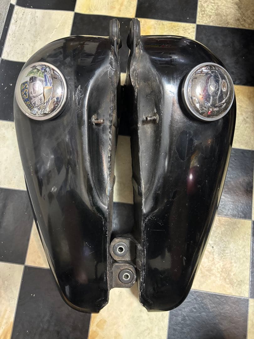 ハーレー　純正　初期エボ　分割　タンク　オリジナルペイント　1985 FXEF