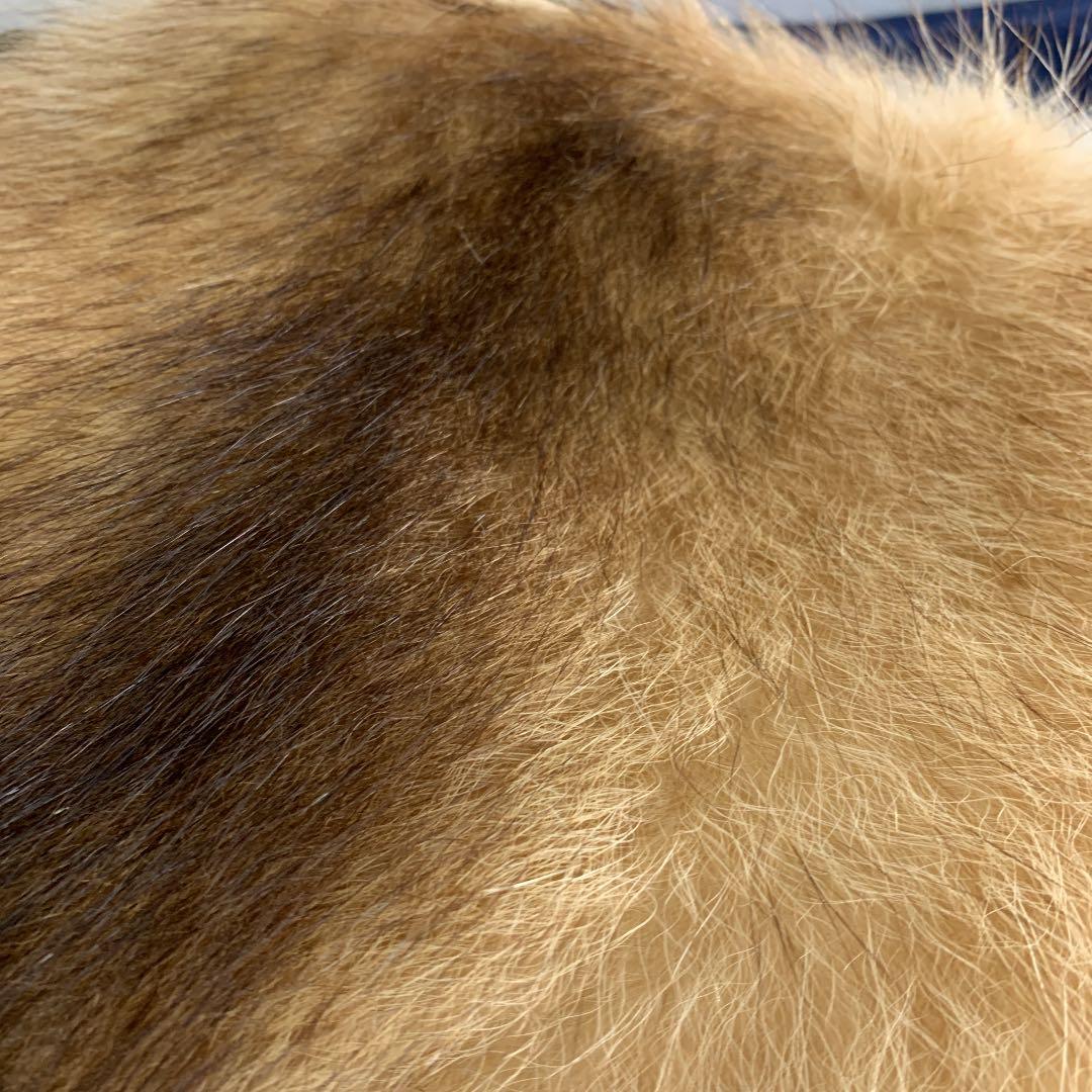 【毛皮】尻当て　ラクーン白　44.5×46センチ　日本製