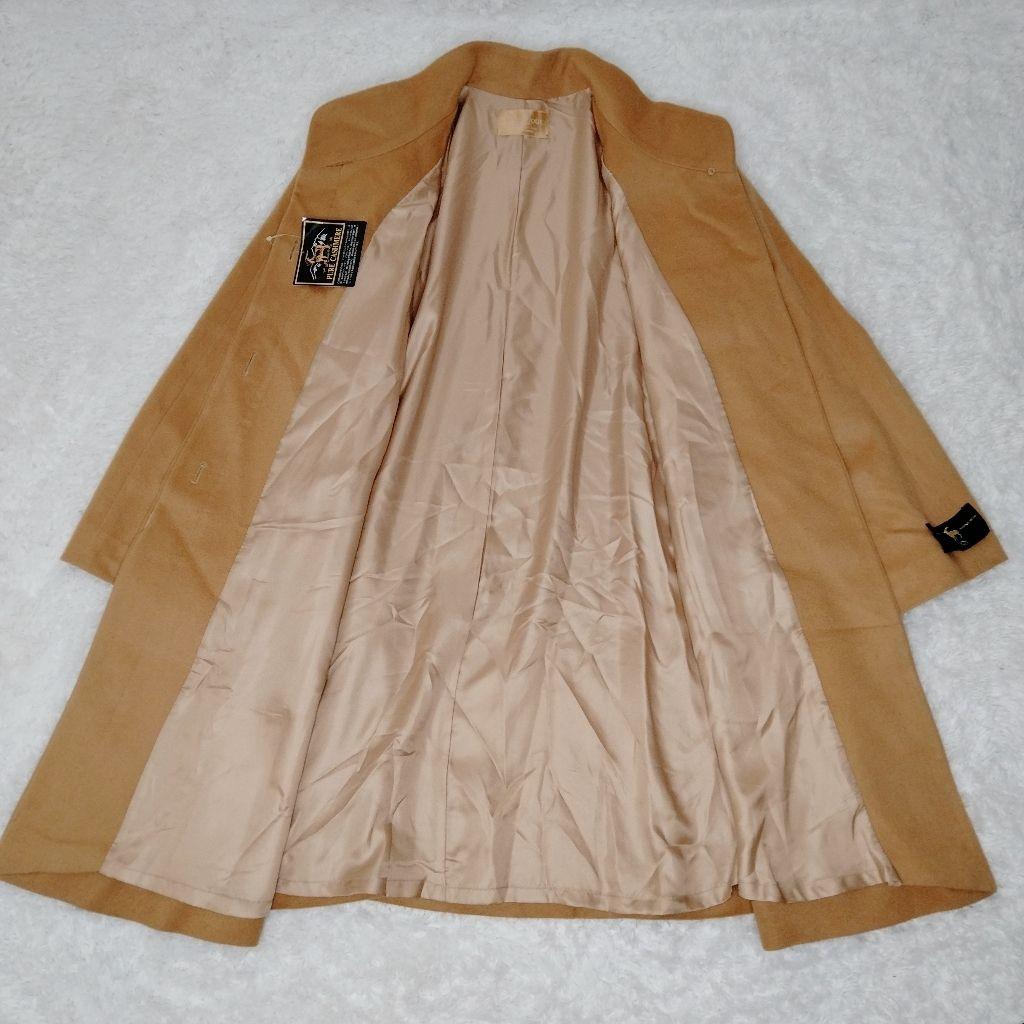 新品タグ付き✨️カシミア100%✨️キャメル　ロングコート　チェスターコート　Ｌ