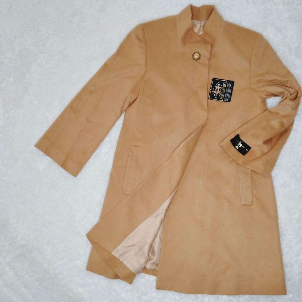 新品タグ付き✨️カシミア100%✨️キャメル　ロングコート　チェスターコート　Ｌ