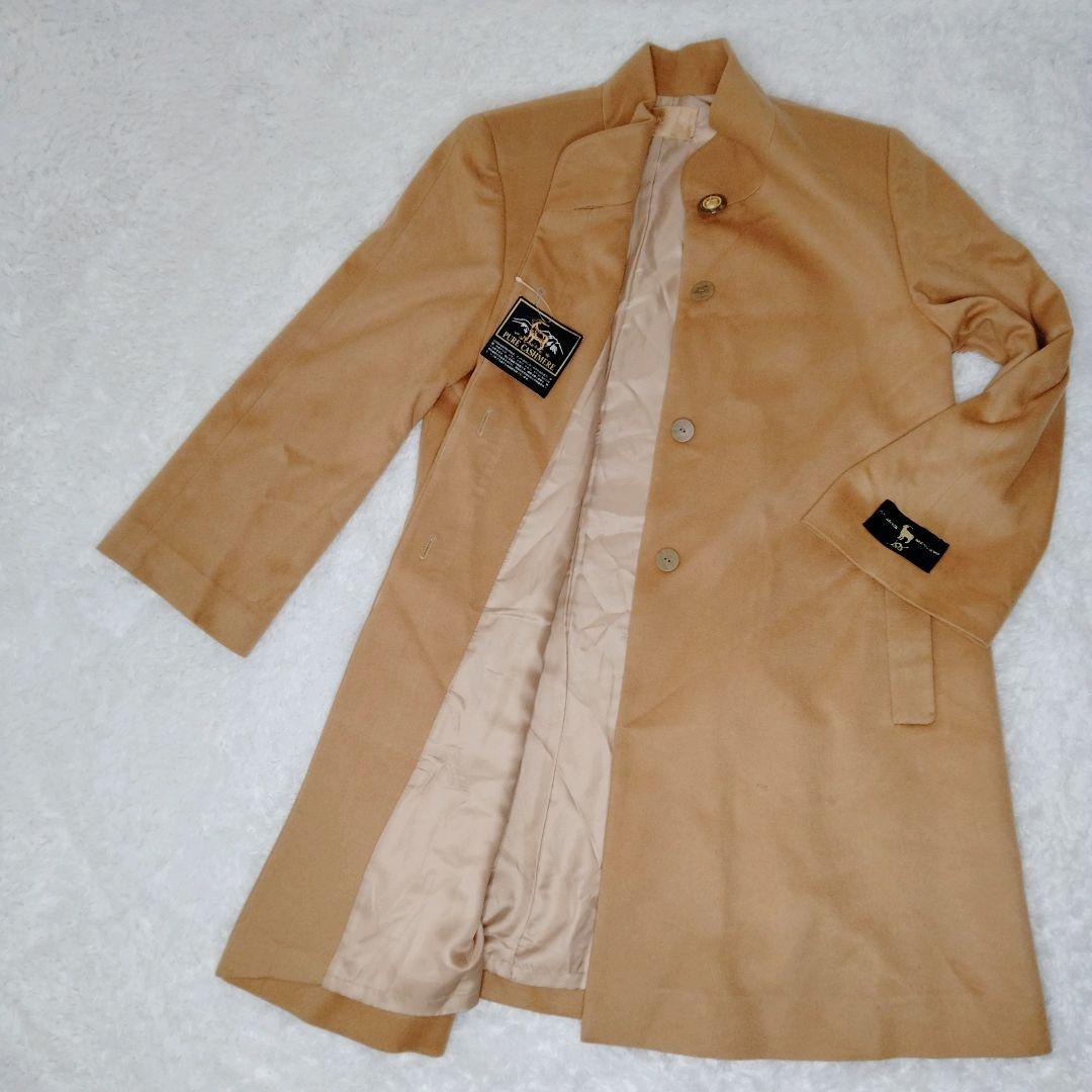 新品タグ付き✨️カシミア100%✨️キャメル　ロングコート　チェスターコート　Ｌ