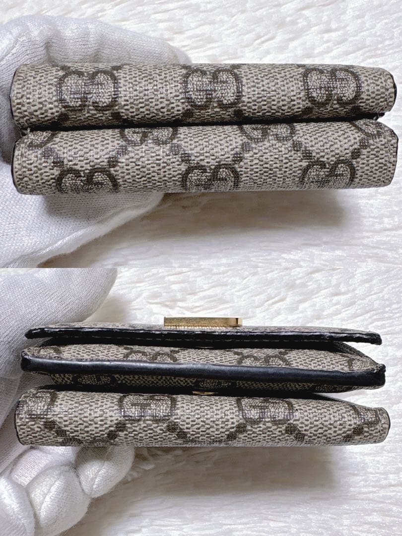 希少✩グッチ バレンシアガ コラボ 三つ折り財 GG柄 PVC 金具 スプリーム