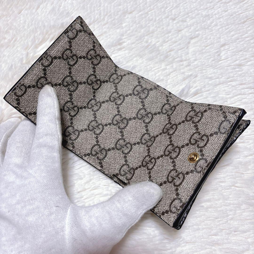 希少✩グッチ バレンシアガ コラボ 三つ折り財 GG柄 PVC 金具 スプリーム