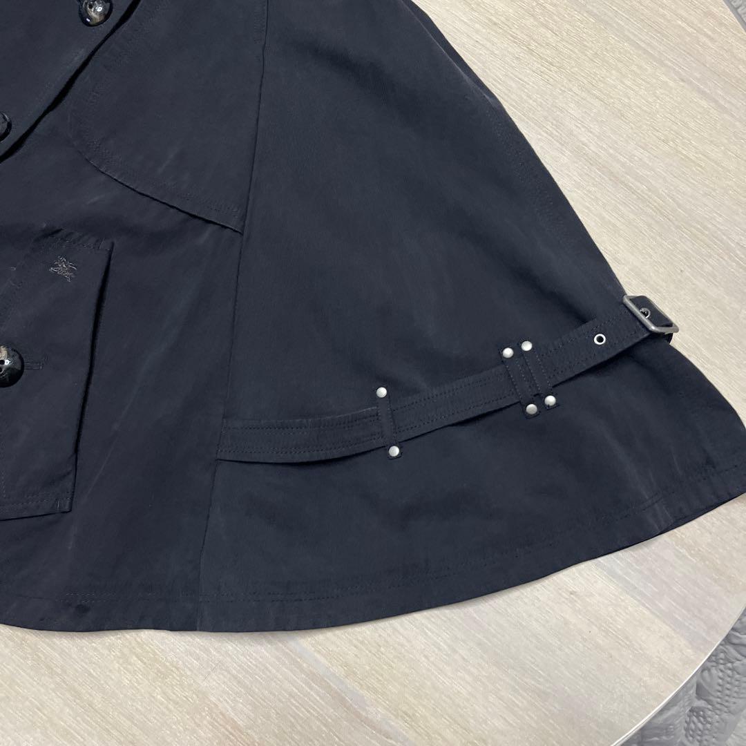 レア☆トレンチ風ポンチョ　濃紺