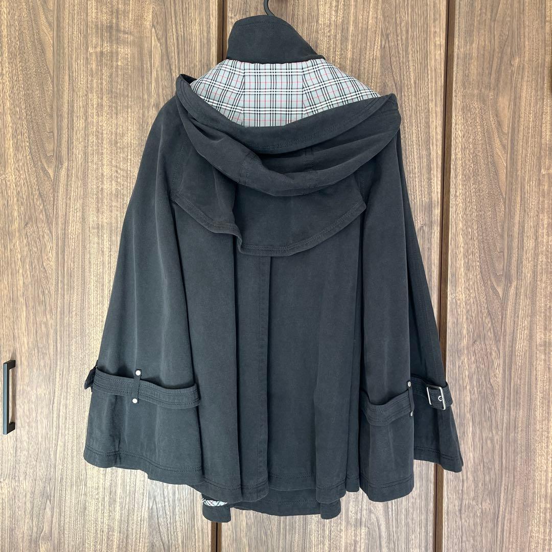 レア☆トレンチ風ポンチョ　濃紺