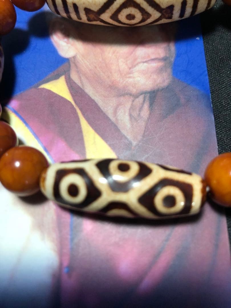 ohiro、上肯龍眼天珠‼️西蔵護摩供龍紋龍眼天珠、亀甲寿長寿九眼天珠