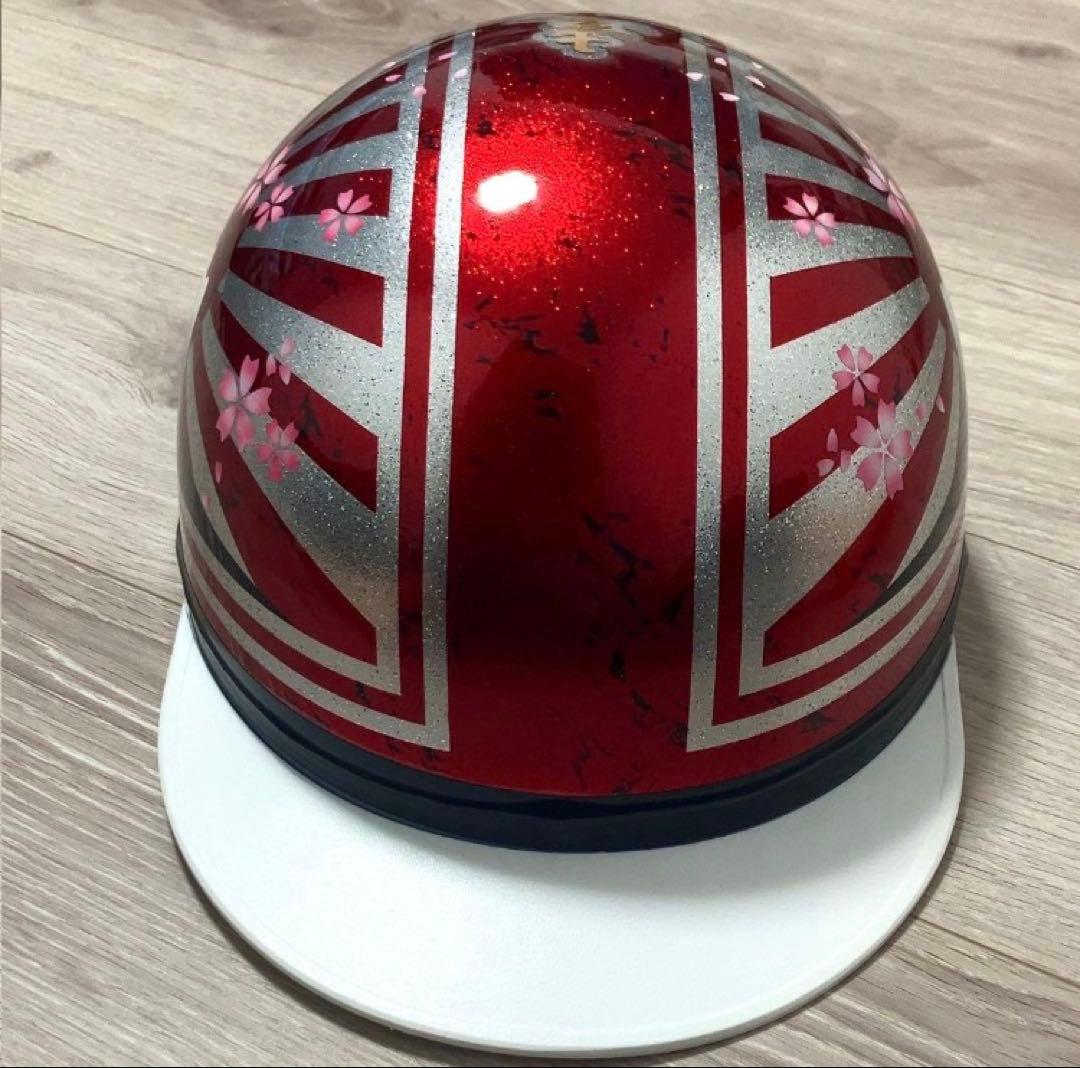 こーう様 コルク半　カスタム　富士日章　三つボタン　レッド　ラップ　ラメ　桜　高