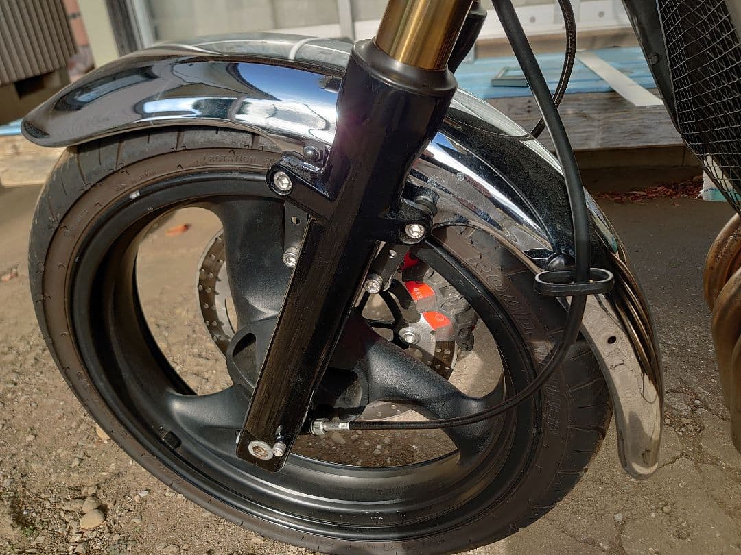 バイク用クロームフェンダー 取り付け金具付き