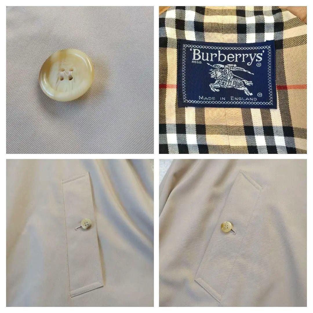 バーバリー 英国製 ステンカラーコート　コットンギャバジン　ノバチェック　6