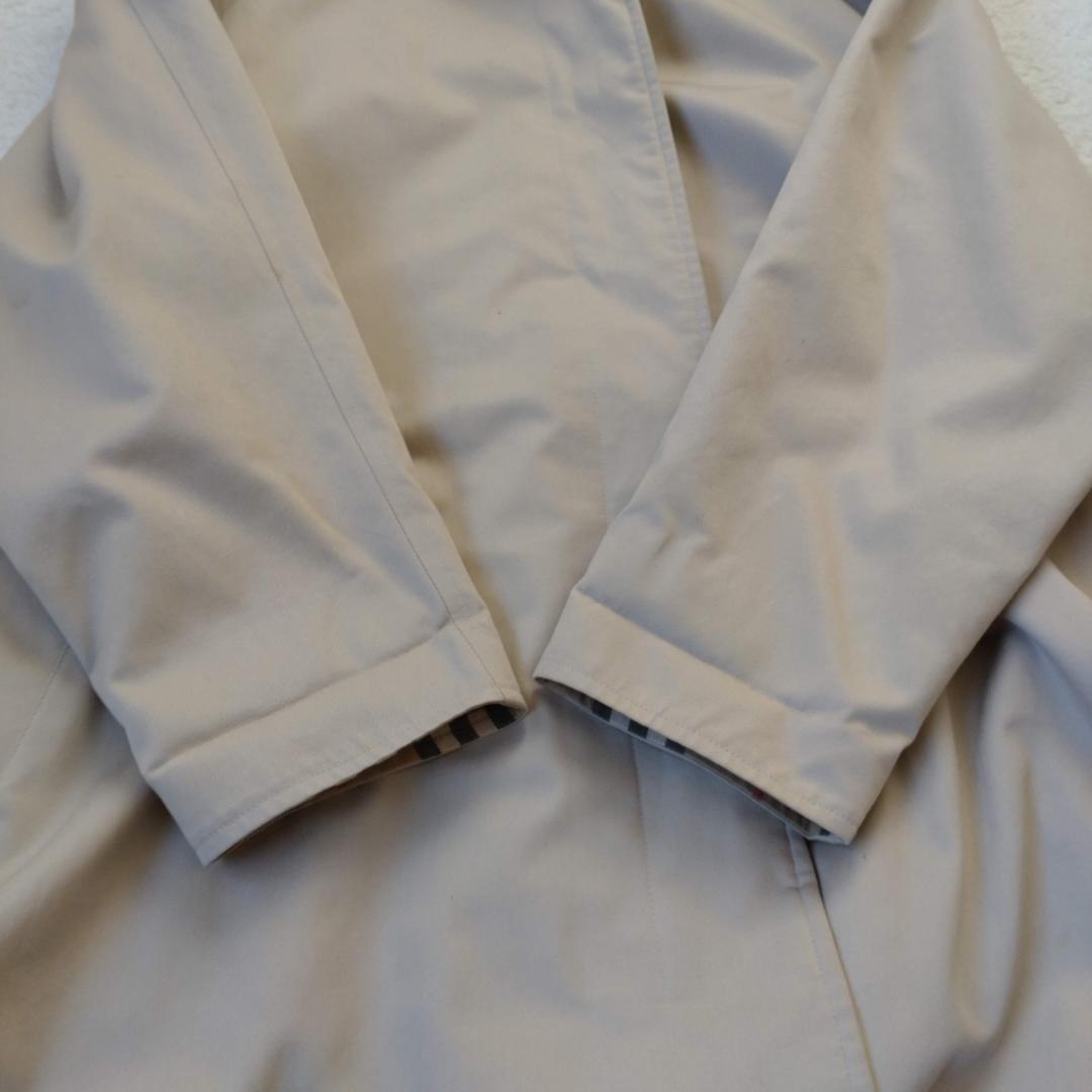 バーバリー 英国製 ステンカラーコート　コットンギャバジン　ノバチェック　6