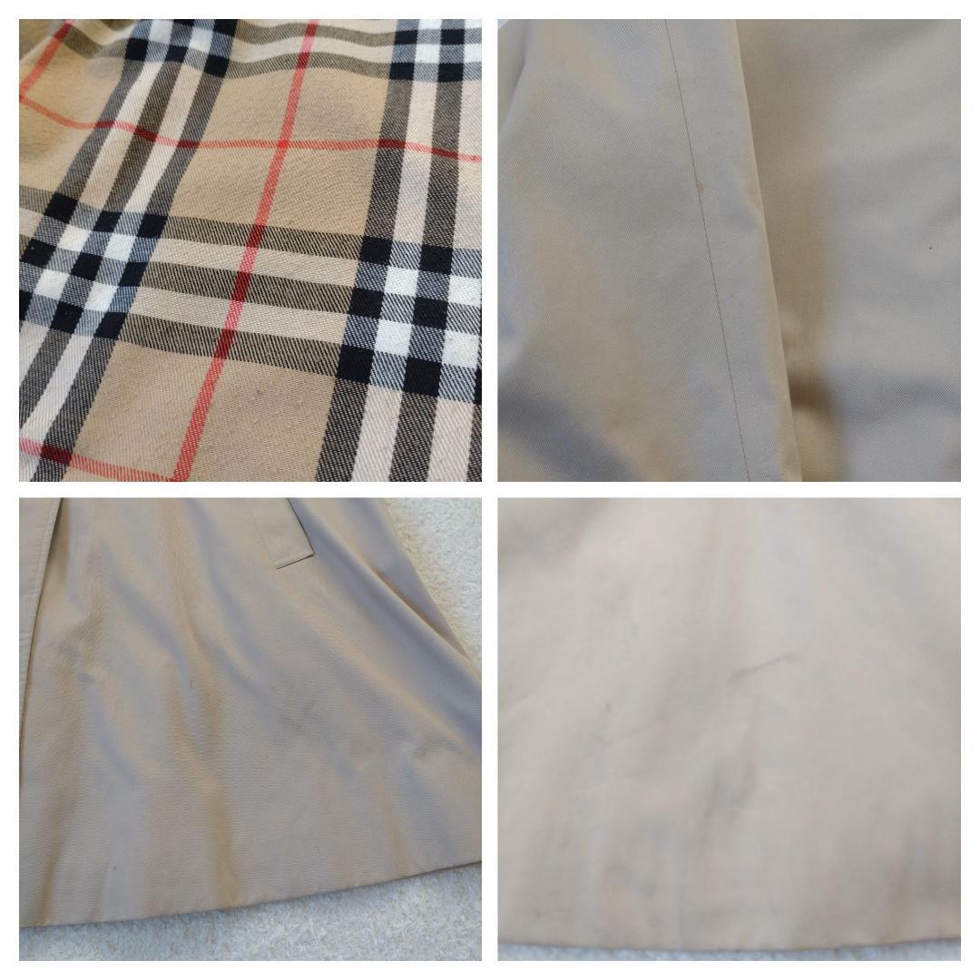 バーバリー 英国製 ステンカラーコート　コットンギャバジン　ノバチェック　6